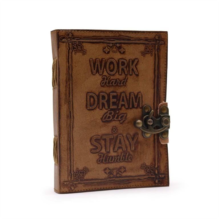 Leather Notebook - Plain Paper for Work & Dreaming - Premium Model