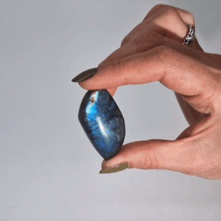 Madagascar Labradorite Leaf Stone - Natural Crystal Healing Decor for Home & Garden