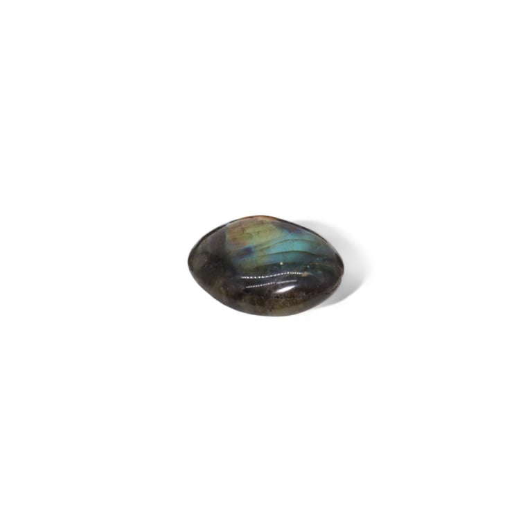 Madagascar Labradorite Palm Stone - Natural Crystal Healing Stone for Home Decor