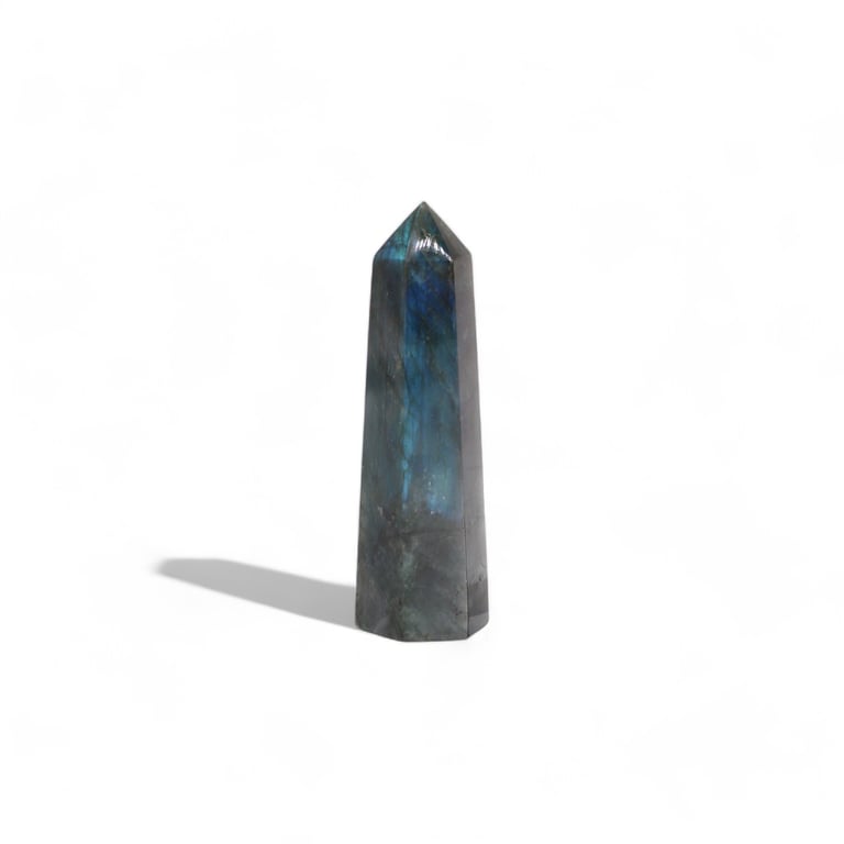 Madagascar Labradorite Gemstone Point - Natural Crystal 50-65gm 100x28mm