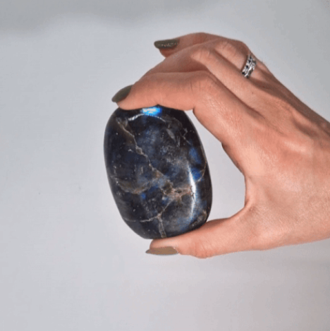 Madagascar Labradorite Tomb Stone - 80-100gms Weight, 50-70mm Size Lab Gemstone