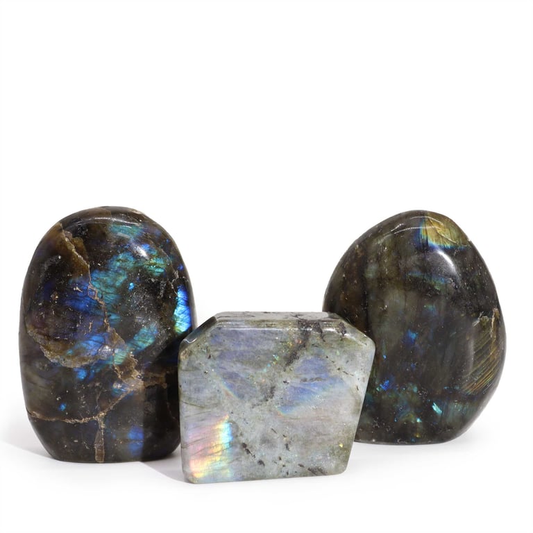 Madagascar Labradorite Tomb Stone - 80-100gms Weight, 50-70mm Size Lab Gemstone