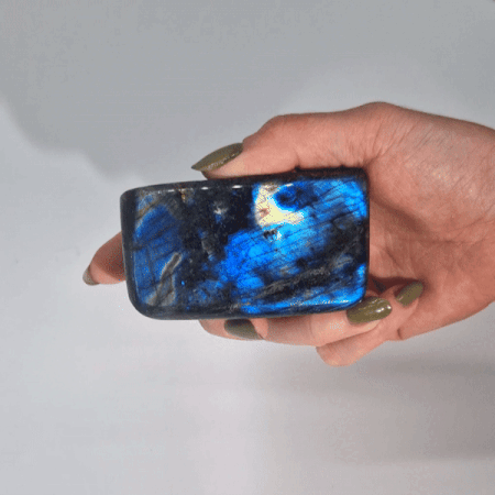 Medium Labradorite Stone (250-300gms, 80-100mm) - Authentic Madagascar Origin