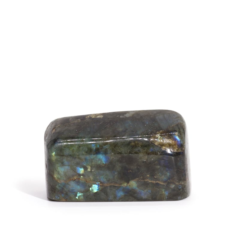 Medium Labradorite Stone (250-300gms, 80-100mm) - Authentic Madagascar Origin