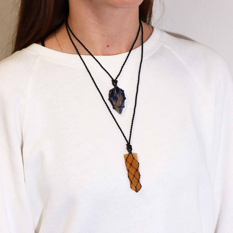 Golden Quartz Laced Gemstone Flat Point Pendant - Elegant Home Decor Fashion Jewelry