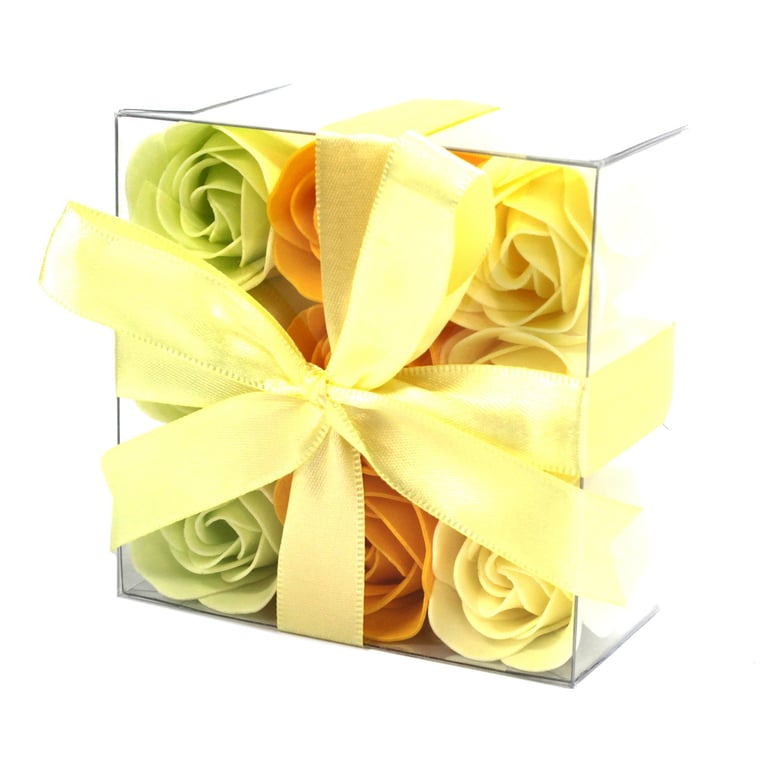 Spring Roses Soap Flowers - Set of 9 Floral Bath Bombs and Rose Scented Soap Blooms