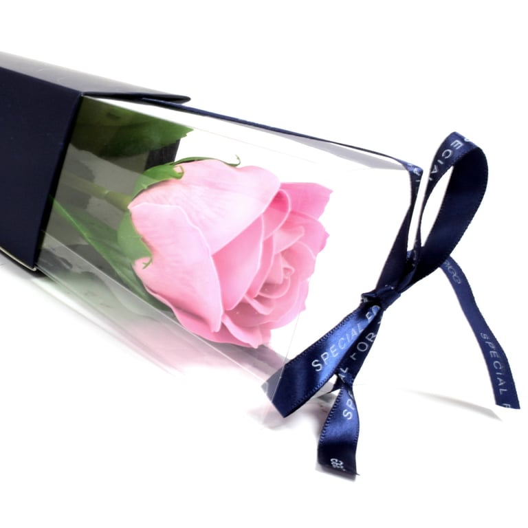 Pink Rose - Single Long-Stemmed Fresh Floral Decoration for Home and Romantic Gift