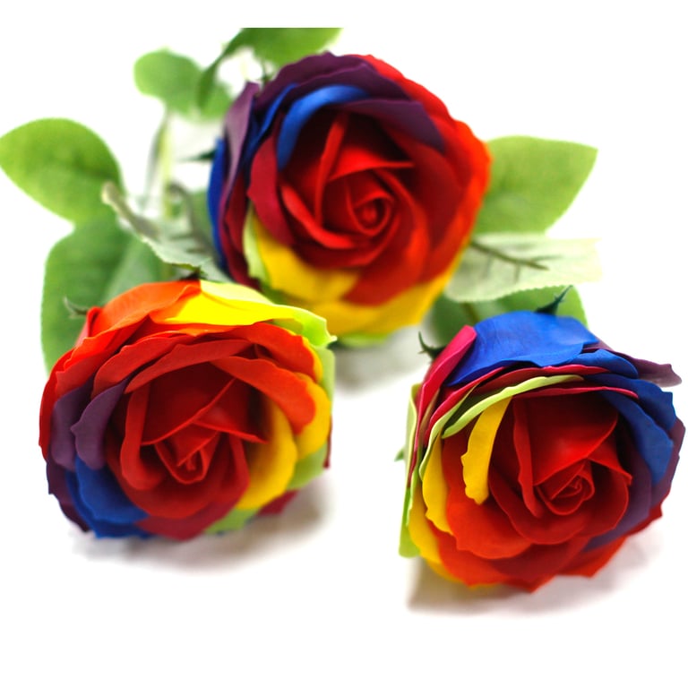 Luxury Handmade Soap Flower - Rainbow Scented Gift