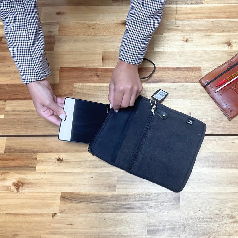 Tablet Pouch - Stonewash Durable Charcoal Case