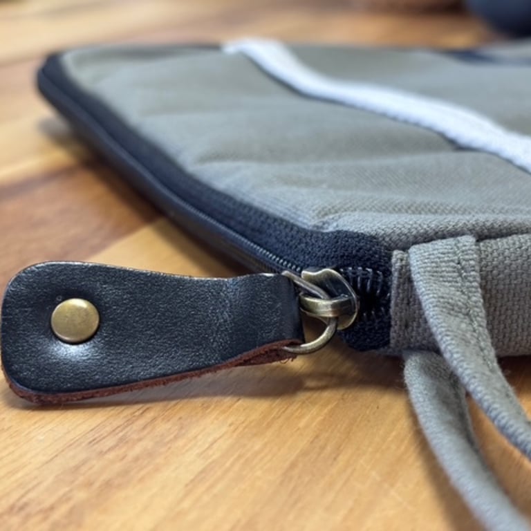 Laptop Travel Pouch (Canvas, Olive) - Durable Protection for On-the-Go Use