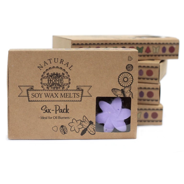 Lavender Fields Box of 6 Relaxing Wax Melts for Home Aromatherapy and Fragrance