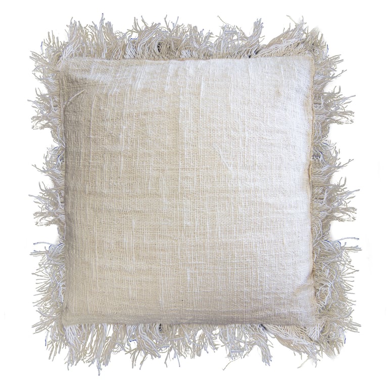 60x60cm Linen Fringe Cushion Cover - Premium Quality