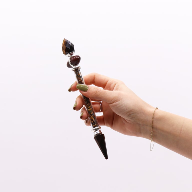 Tiger Eye Shiva Lingam Wand - Boosts Confidence