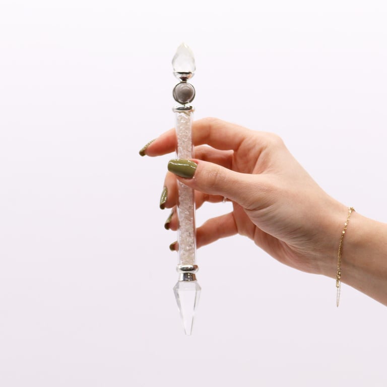 Quartz Shiva Lingam Wand (Wisdom) - Shiva Lingam Magic