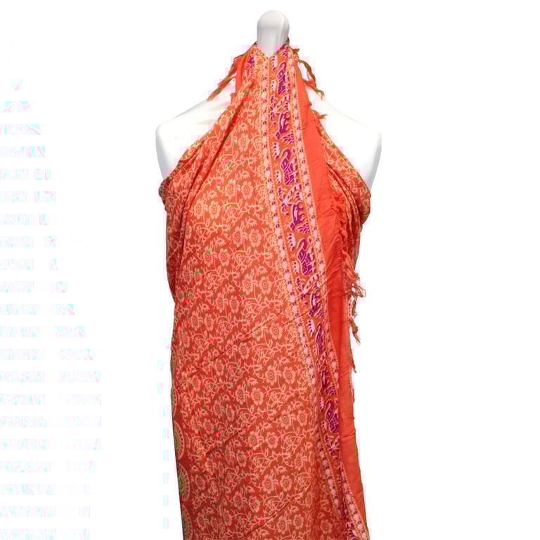 Pink Rose Mandala Boho Beachwear Sarongs for Women - Vibrant Floral Print