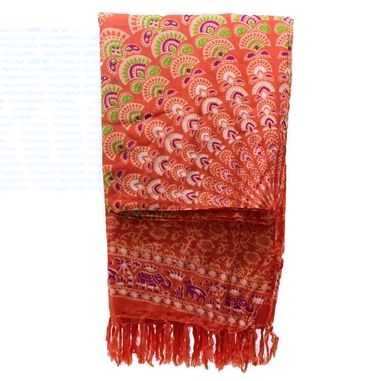 Pink Rose Mandala Boho Beachwear Sarongs for Women - Vibrant Floral Print