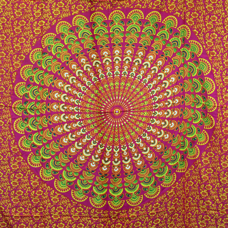 Ruby Lime Mandala Beach Sarongs - Tropical Boho Summer Essentials