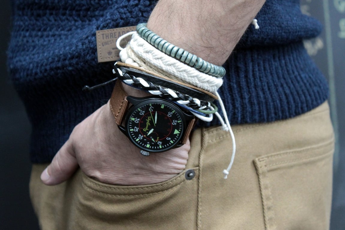 Mens Green & Natural Gemstone Bracelet Sets - Elegant Jewelry Accessories