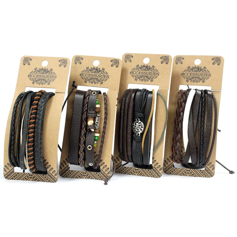 Mens Dark and Handsome Bracelet Sets - Stylish Wristwear Accessories
