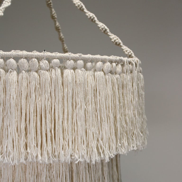 Macrame Soft Chandelier - Natural Material - Artisan Crafted