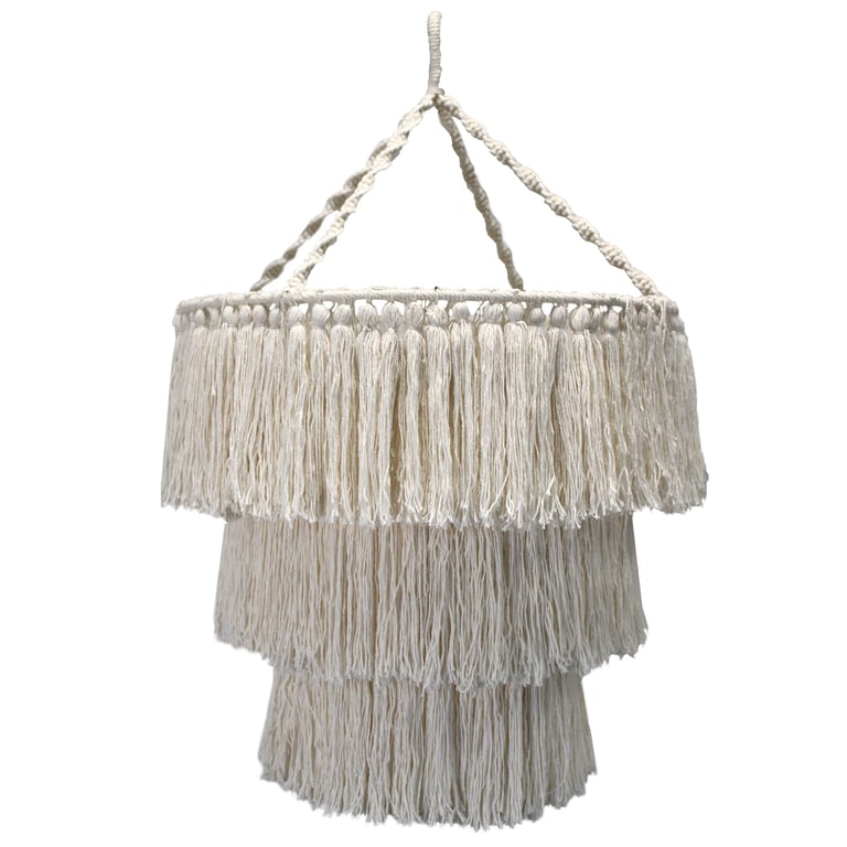 Macrame Soft Chandelier - Natural Material - Artisan Crafted