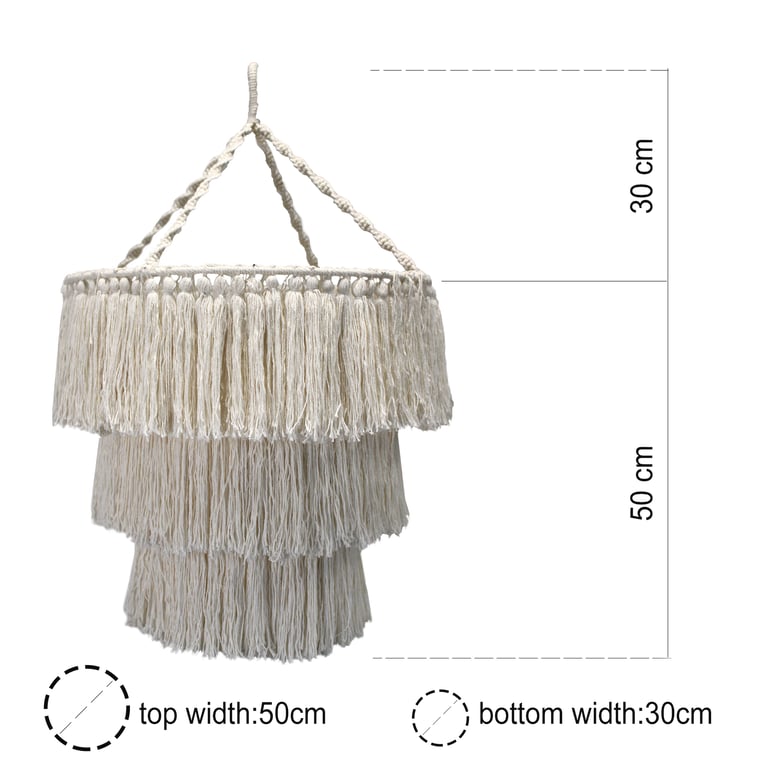 Macrame Black Soft Chandelier - Handcrafted Design