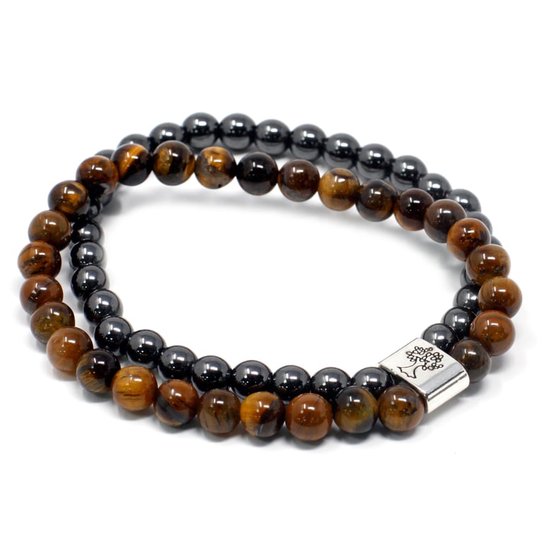 Magnetic Tiger Eye Gemstone Bracelet - Natural Energy Alignment Jewelry