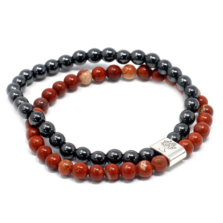 Magnetic Gemstone Redstone Bracelet - Adjustable Strength, Stylish Stone Accessory