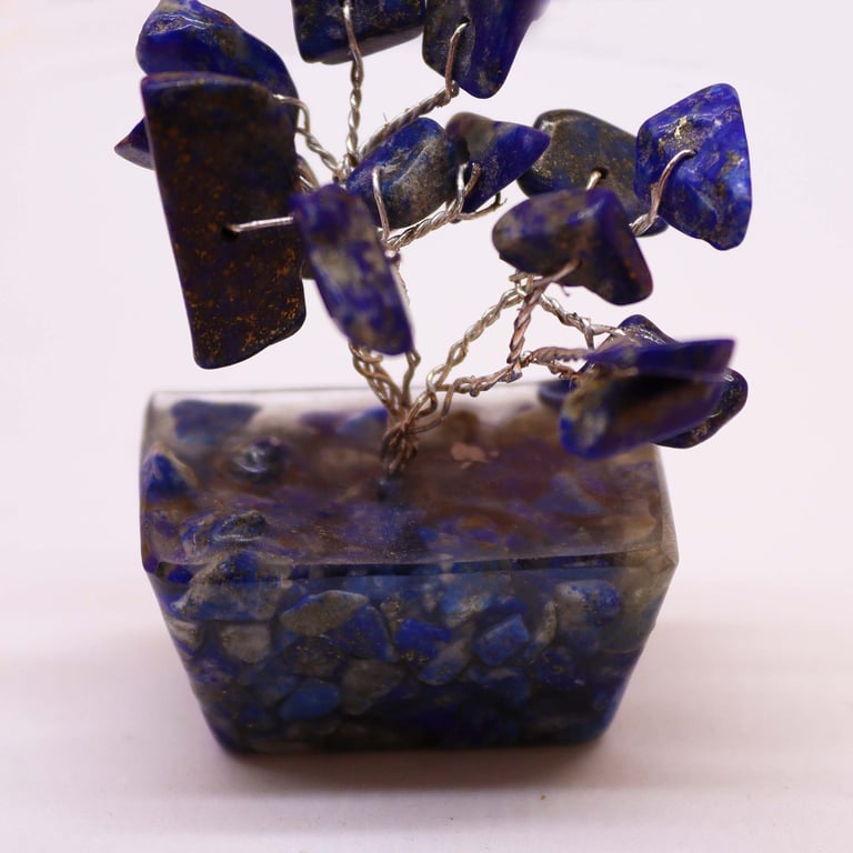 Sodalite Mini Gemstone Tree on Orgonite Base - Meditation & Home Decor Crystal Accent