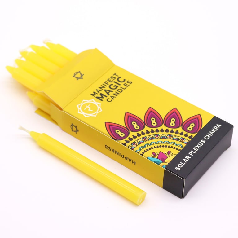 Manifest Magic Candles - Solar Plexus Chakra Balance and Manifestation Aid