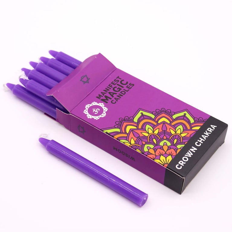 Violet Manifestation Candles - Crown Chakra Balancing Home Scents for Spiritual Growth