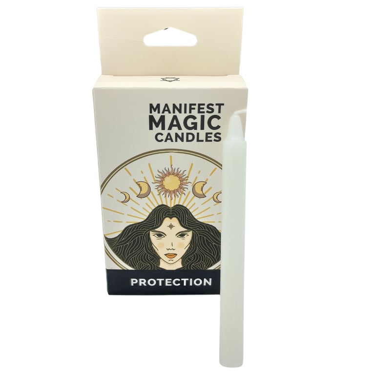 Manifest Magic Candles - 12 Pack of Ivory Scented Spiritual Home Decor Candles for Witchcraft Rituals