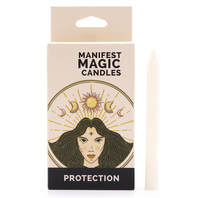 Manifest Magic Candles - 12 Pack of Ivory Scented Spiritual Home Decor Candles for Witchcraft Rituals