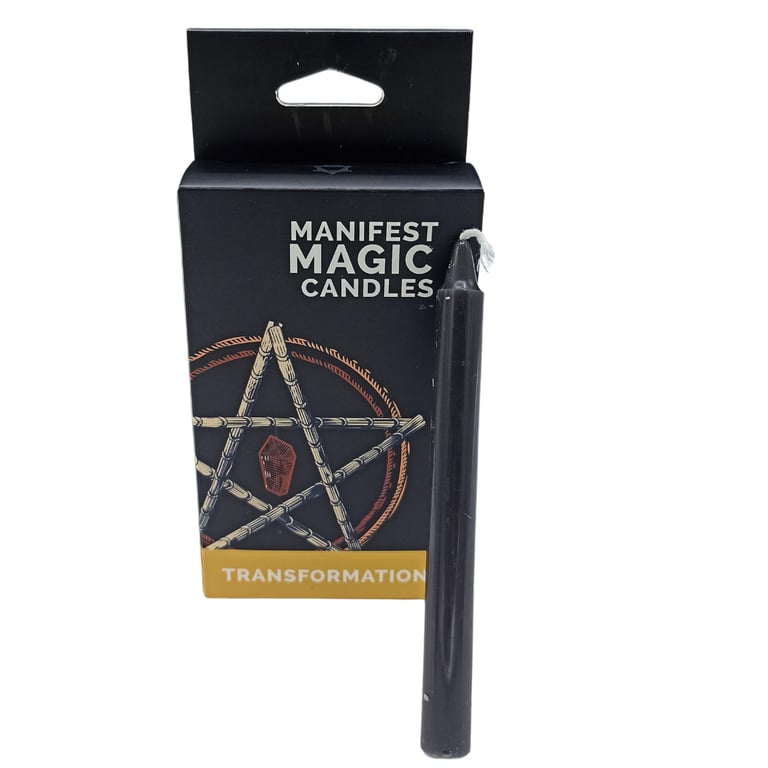 Manifest Magic Candles (Pack of 12) - Black for Home Decor and Witchcraft Rituals