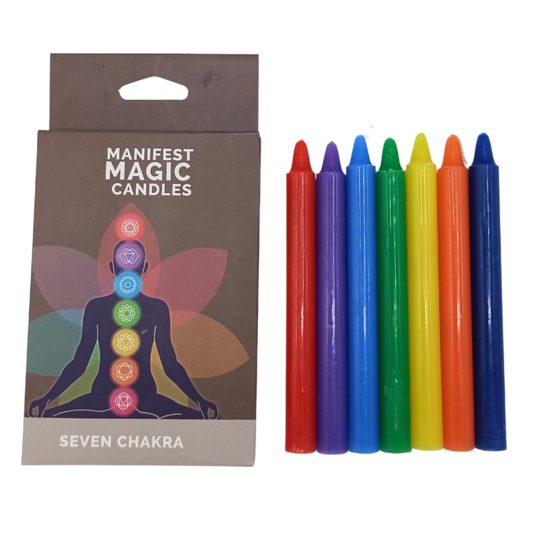 Seven Chakra Manifest Candles - Balance Energy & Mindfulness Home Decor