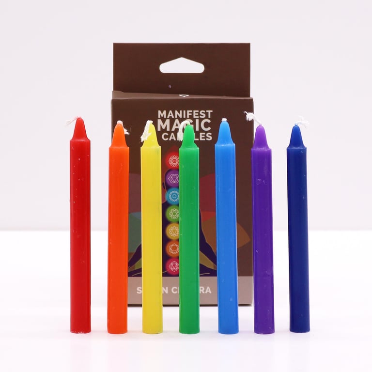 Seven Chakra Manifest Candles - Balance Energy & Mindfulness Home Decor