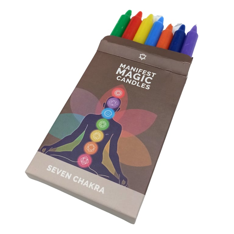 Seven Chakra Manifest Candles - Balance Energy & Mindfulness Home Decor