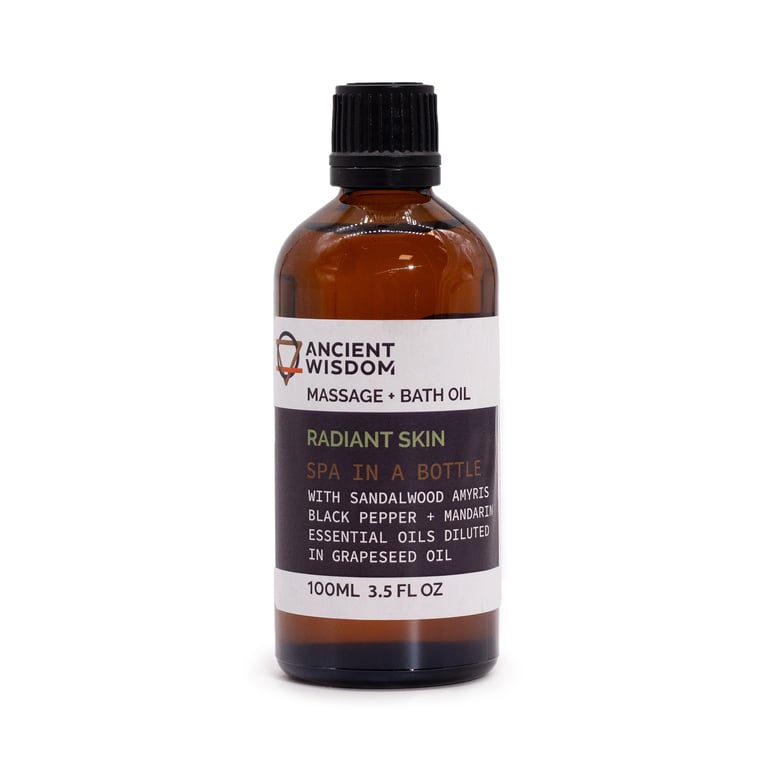 Natural Radiant Skin Massage Oil, 100ml - Anti-Aging Facial Care Oil for Glowing Skin