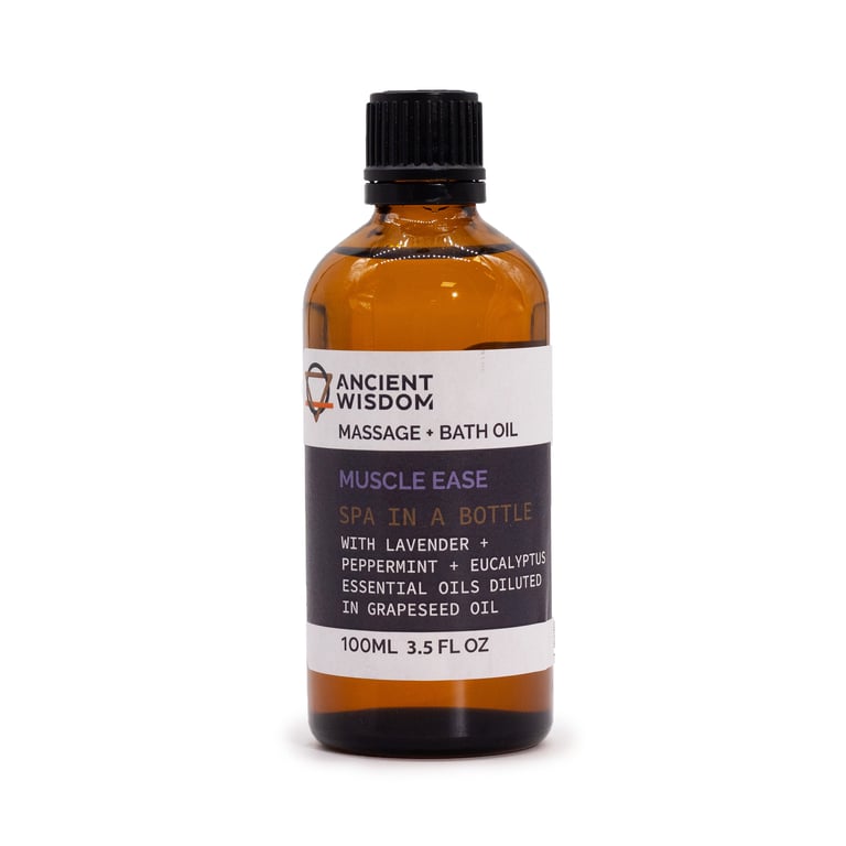 Natural Muscle Ease Massage Oil - 100ml for Deep Tissue Relief and Body Relaxation