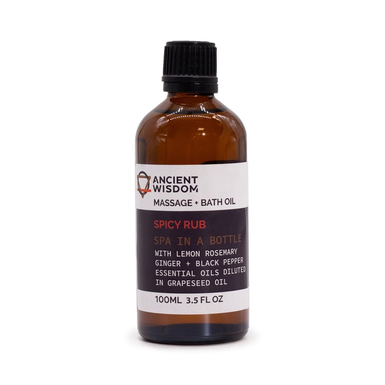 Spicy Rub Aromatherapy Massage Oil - 100ml, Body & Spa Treatment