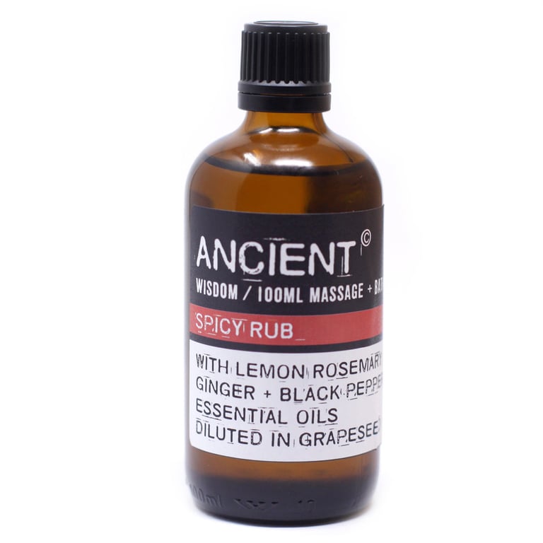 Spicy Rub Aromatherapy Massage Oil - 100ml, Body & Spa Treatment