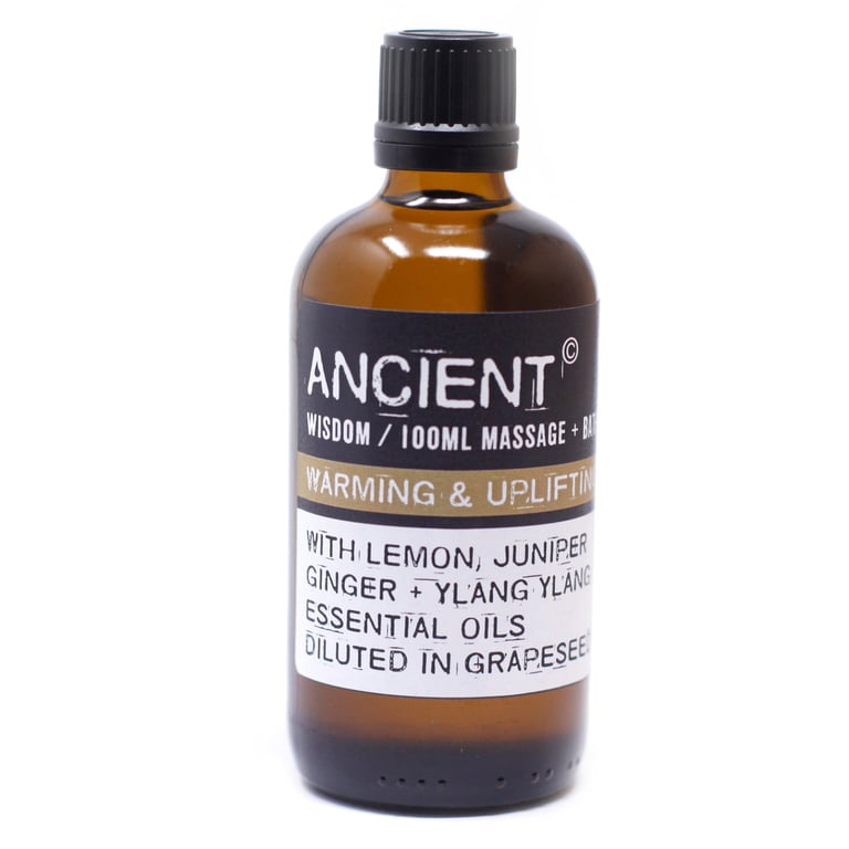 Warm & Uplifting 100ml Natural Home Spa Massage Oil for Relaxation and Stress Relief