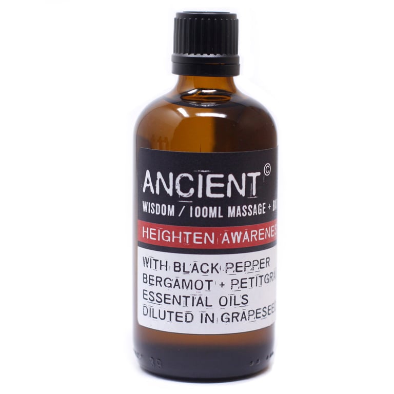 Heighten Awareness 100ml Aromatherapy Relaxing Stress Relief Massage Oil