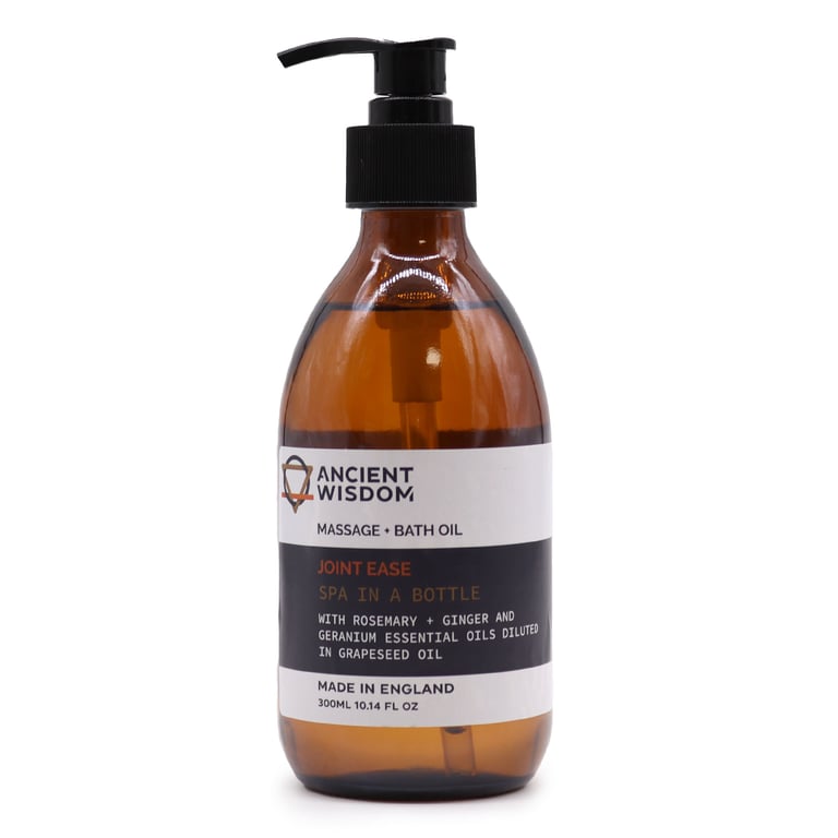 Aromatherapy Joint Ease Massage and Bath Oil 300ml - Relieves Pain and Discomfort