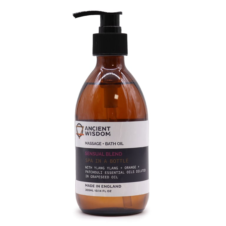 Aromatherapy Massage and Bath Oil - 300ml Relaxation Essential Oil Blend for Sensual Skin Care