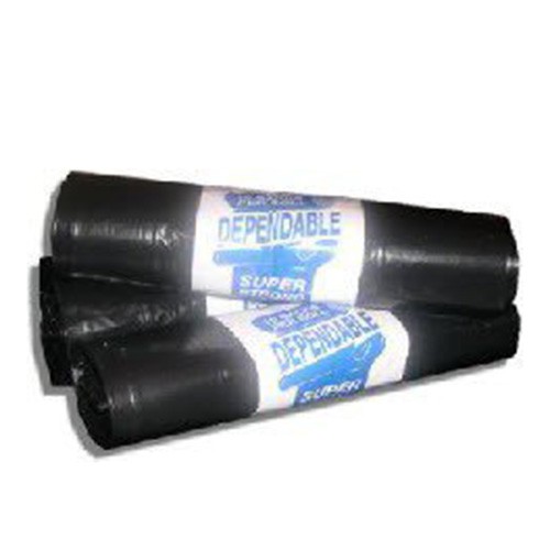 Heavy Duty Black Garbage Bags - 18x29x34, Large Trash Sacks, 10 Roll Pack