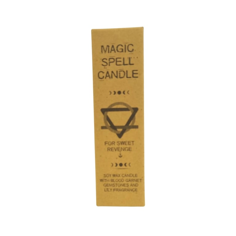 Handcrafted Aromatic Candle - Sweet Revenge Fragrance - Magic Spell Collection