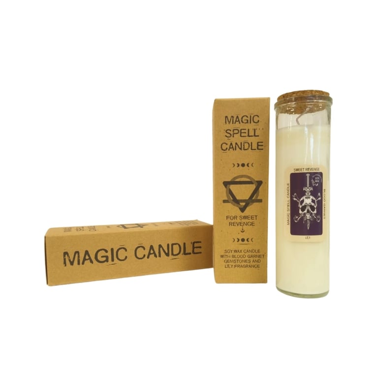Handcrafted Aromatic Candle - Sweet Revenge Fragrance - Magic Spell Collection