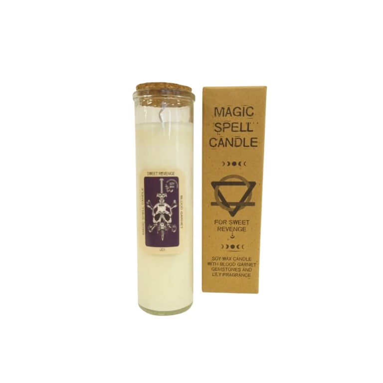 Handcrafted Aromatic Candle - Sweet Revenge Fragrance - Magic Spell Collection