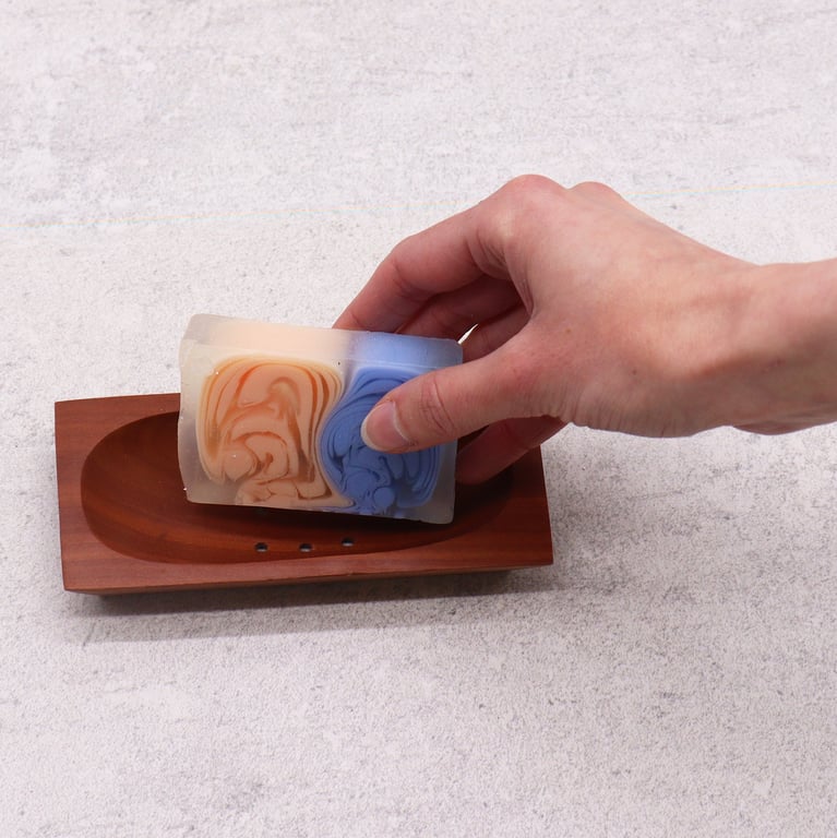 Classic Mahogany Rectangle Bathroom Soap Dish - Luxury Wooden Design